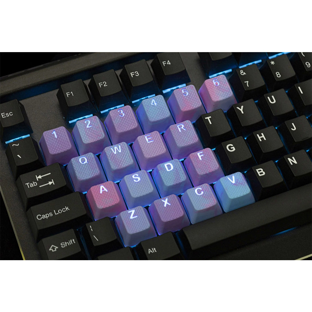 Tai-Hao Rubberized Gaming Keycap Mark II - 23keys Pink & Blue Camo