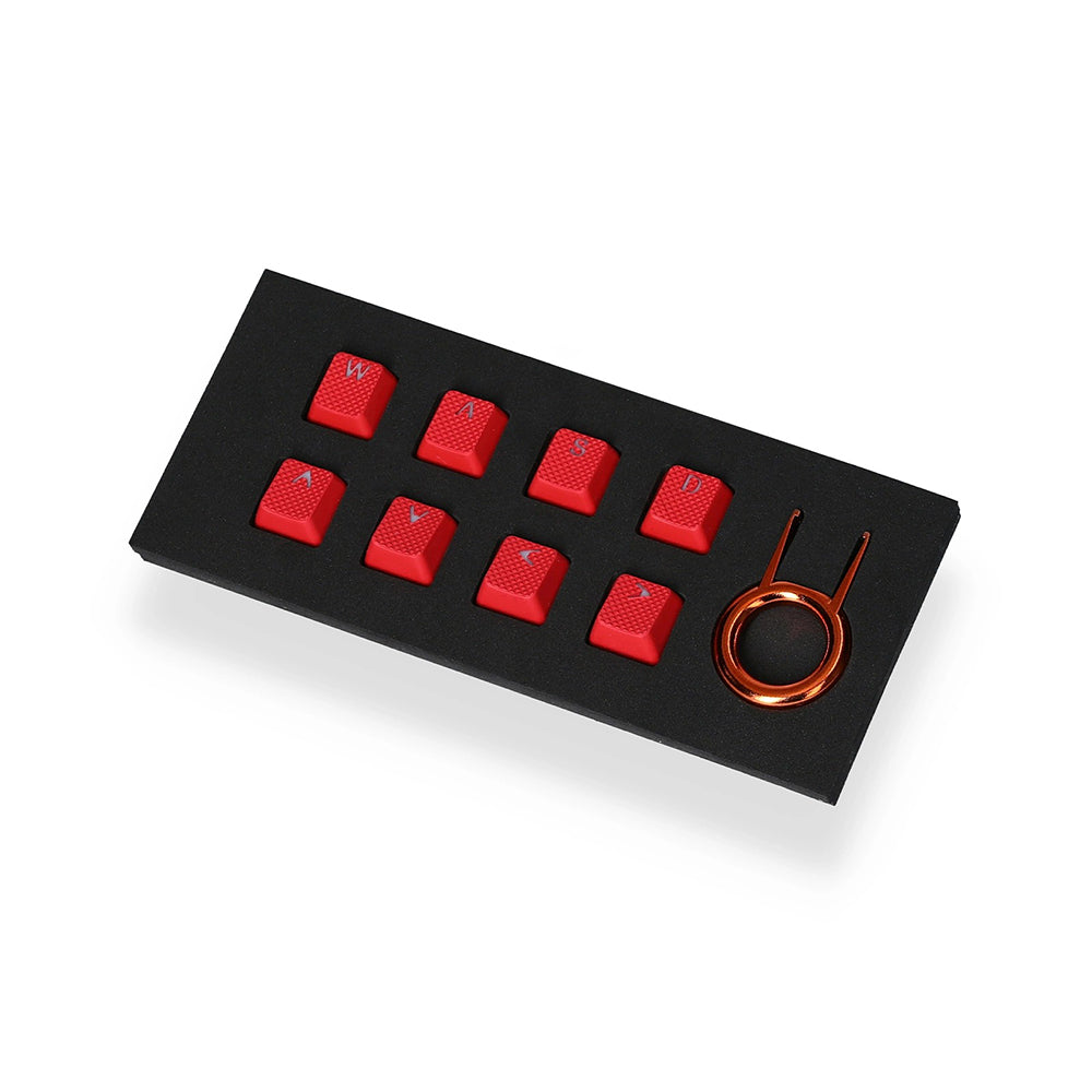 Tai-Hao Rubber Gaming Backlit Keycaps-18 keys/8 keys Red