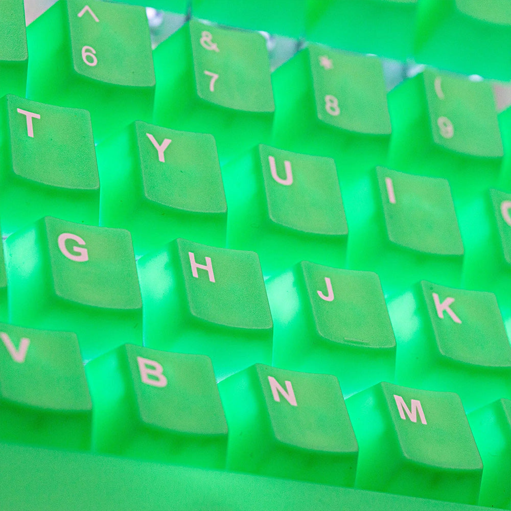 Tai-Hao The Haunted keycaps - Slime Sprout Translucent Cubic ABS Double shot Keycap Set