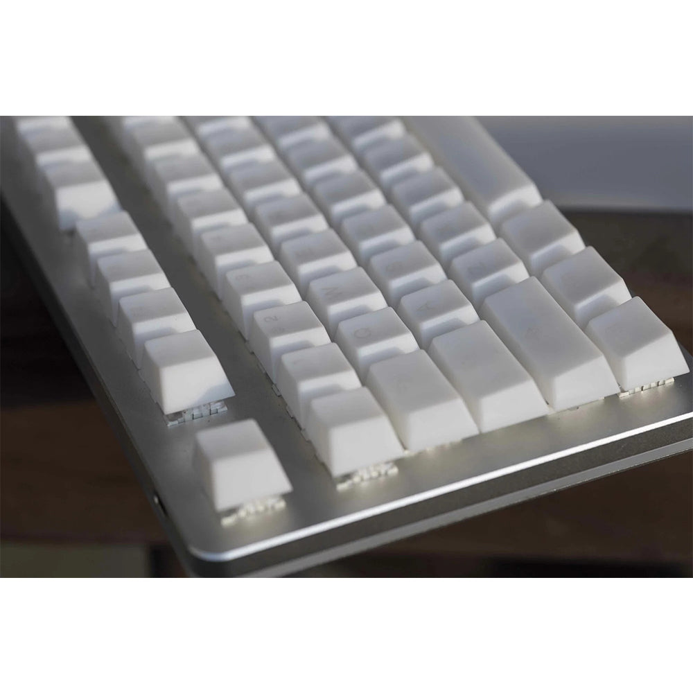 Tai-Hao Translucent Cubic Profile ABS backlit keycap set NATA DE COCO White