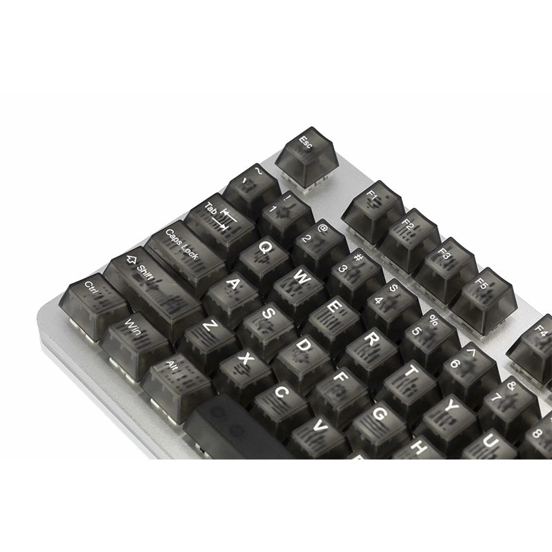Tai-Hao Translucent Cubic ABS double shot keycap Smoky Quartz