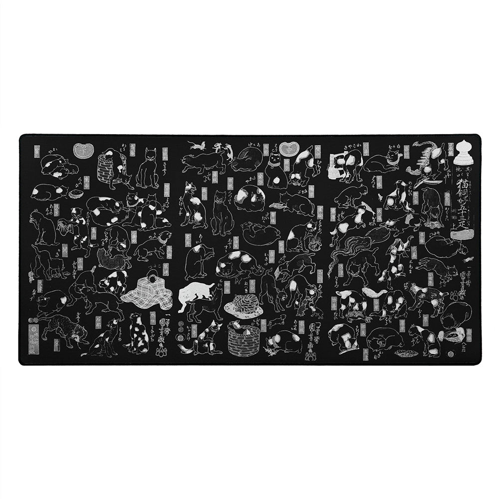 The mousepad company Mousepad DuraGlyde Artist Series Cats by Kuniyoshi (Night)