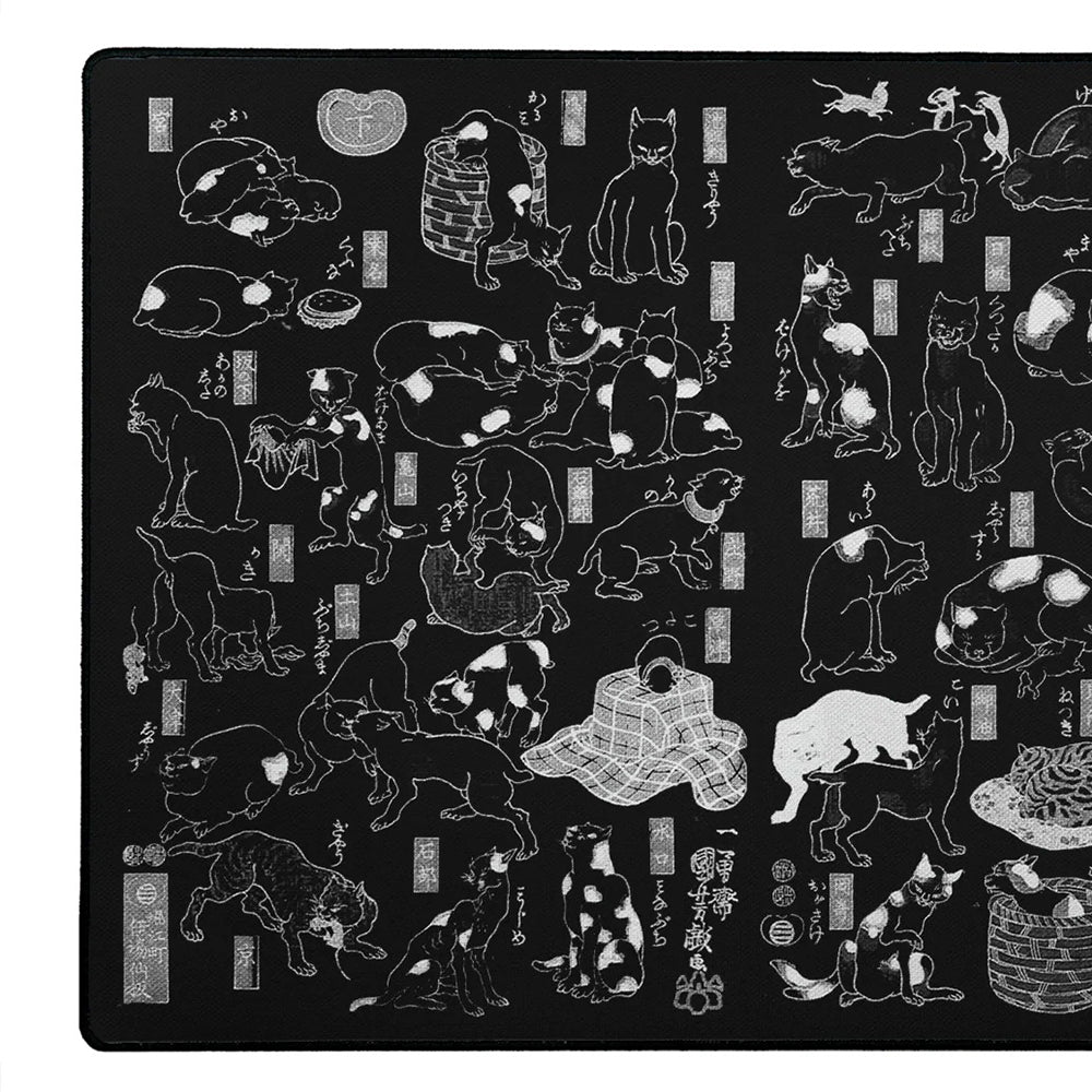 The mousepad company Mousepad DuraGlyde Artist Series Cats by Kuniyoshi (Night)