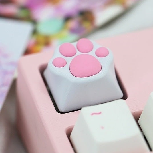 Varmilo ZOMO Kitty Paw White Pink Key Cap for Cherry MX Switches