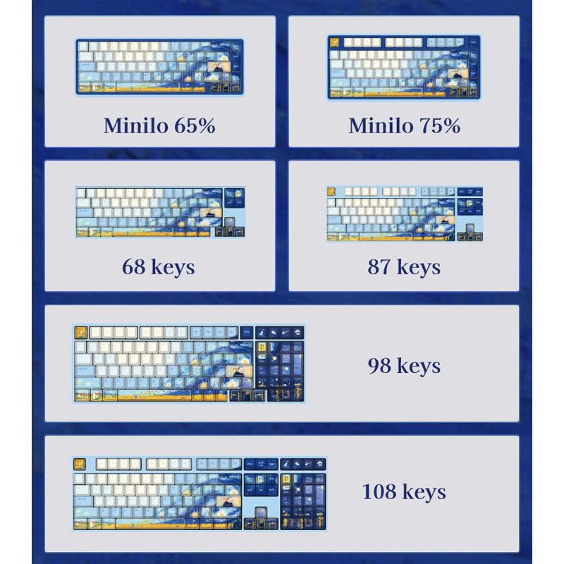 Varmilo Van Gogh Keycap Set 130 keys