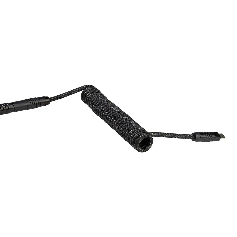 Wooting Detachable USB-C Coiled & Straight Cable Set Stealth