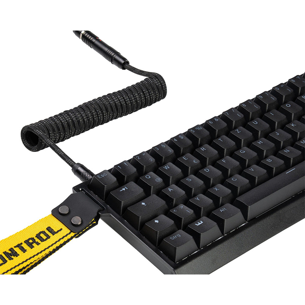 Wooting Detachable USB-C Coiled & Straight Cable Set Stealth