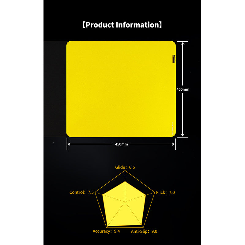 X-raypad Aqua Control Plus V2 Gaming Mouse Pads YellowBee