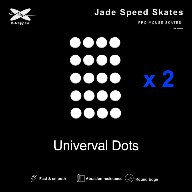 X-raypad Jade Speed Mouse Skates Universal 0.8mm PTFE Dots (40-Pack)
