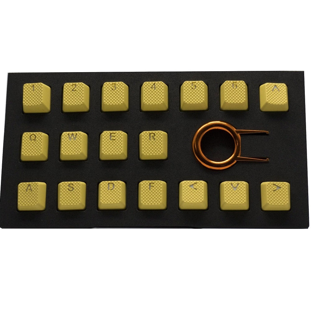 Tai-Hao Rubber Gaming Backlit Keycaps-18 keys/8 keys Yellow
