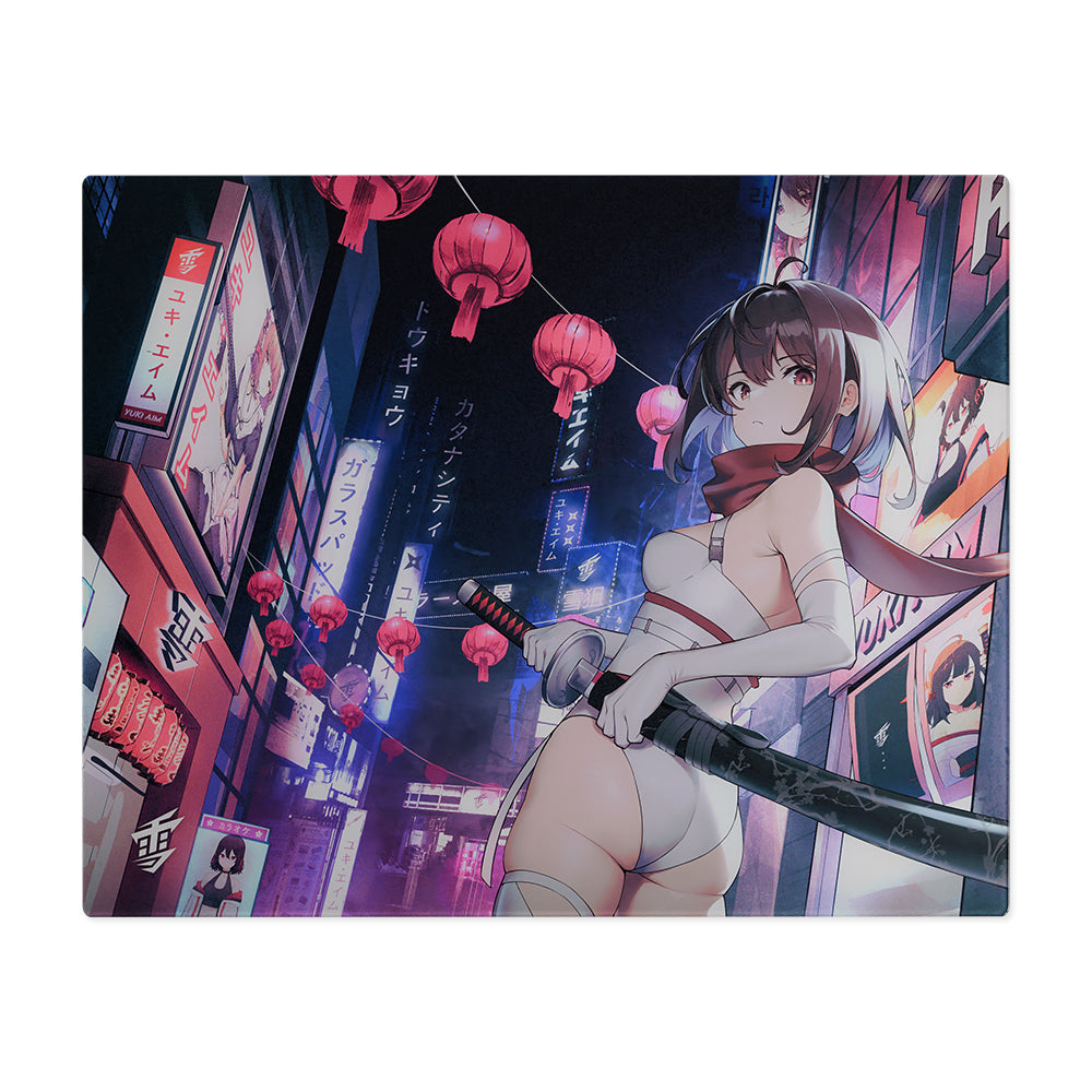 【2024年7月上旬~中旬頃発送予定】Yuki Aim Glass Mousepad Katana Large Drop 1【他商品との同梱不可】