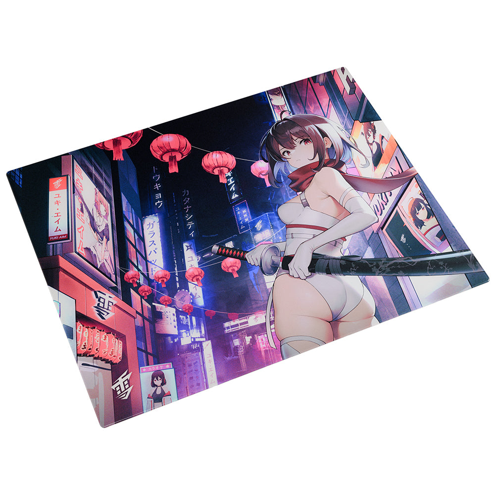 【2024年7月上旬~中旬頃発送予定】Yuki Aim Glass Mousepad Katana Large Drop 1【他商品との同梱不可】