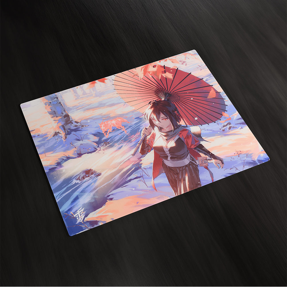 【2025年始棚卸キャンペーン】Yuki Aim Glass Mousepad Kitsune Large【他商品との同梱不可】