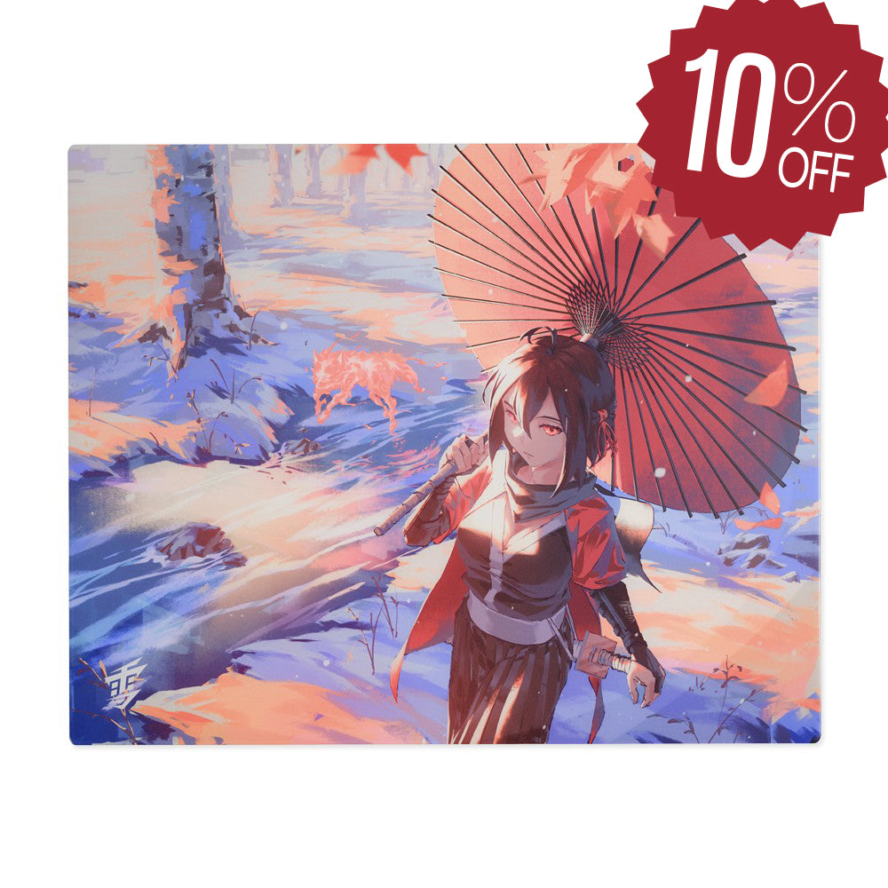 【2025年始棚卸キャンペーン】Yuki Aim Glass Mousepad Kitsune Large【他商品との同梱不可】