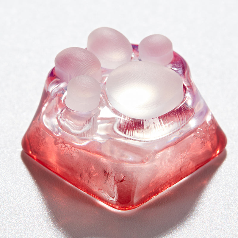 ZOMO PLUS 3D Printed Kitty Paw Keycap Snowflake Red for Cherry MX Switches