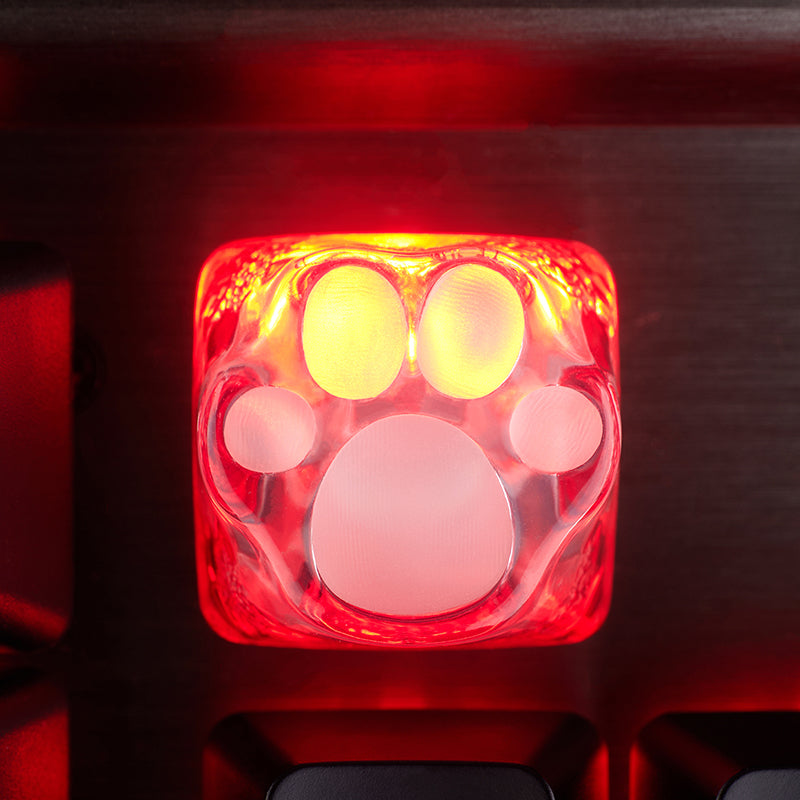 ZOMO PLUS 3D Printed Kitty Paw Keycap Snowflake Red for Cherry MX Switches
