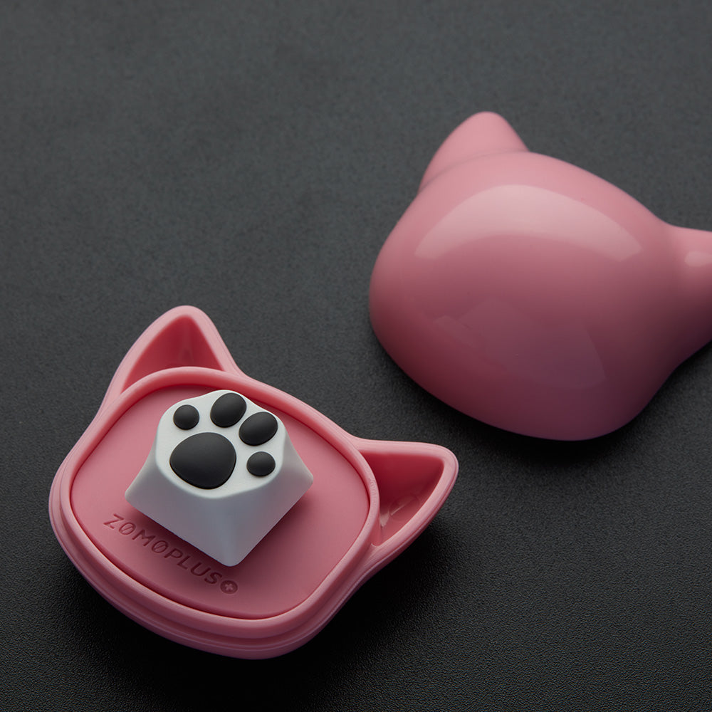 ZOMO PLUS ABS Kitty Paw Keycap White Gray for Cherry MX Switches