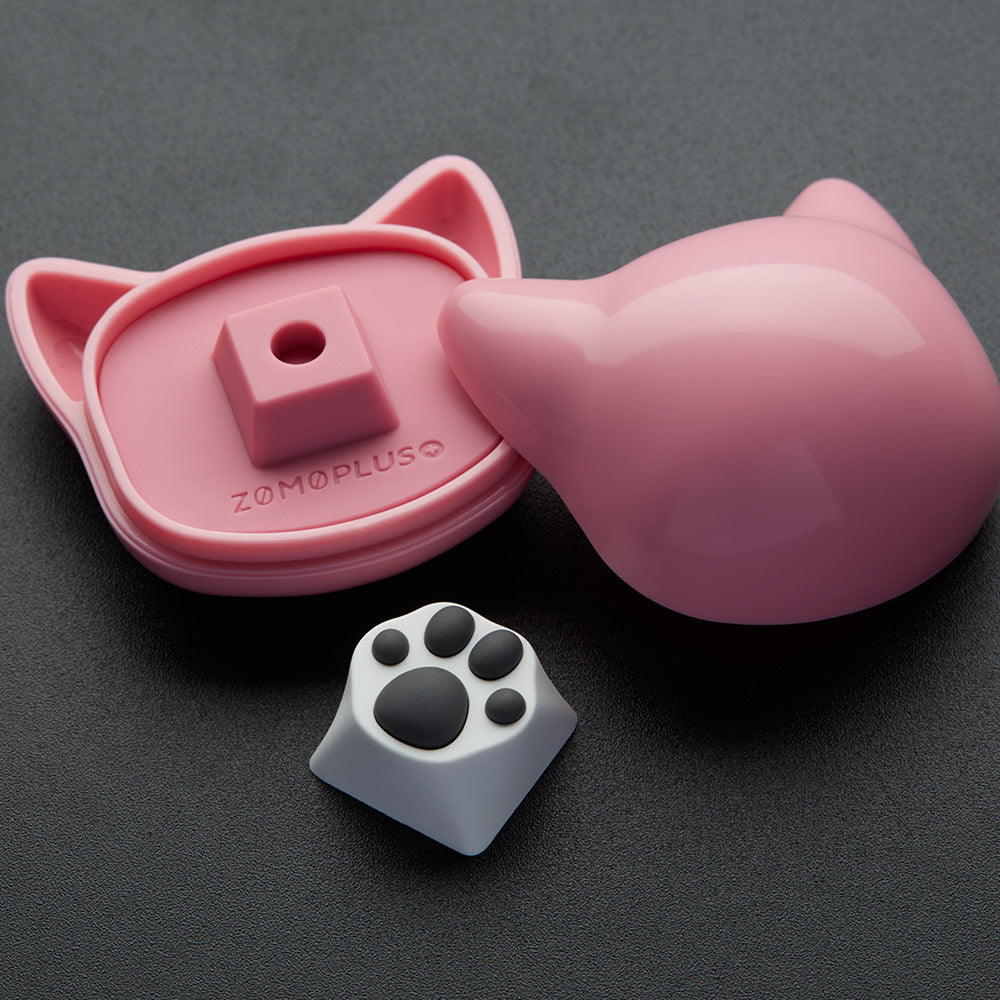 ZOMO PLUS ABS Kitty Paw Keycap White Gray for Cherry MX Switches