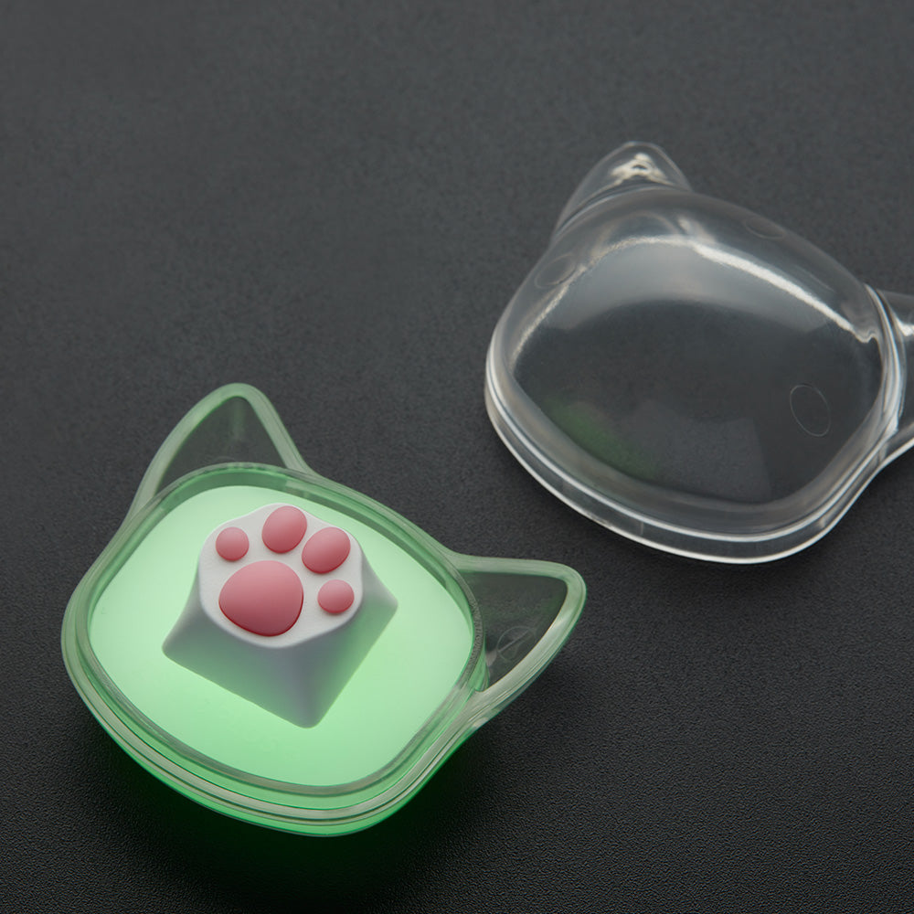 ZOMO PLUS ABS Kitty Paw Keycap White Pink for Cherry MX Switches