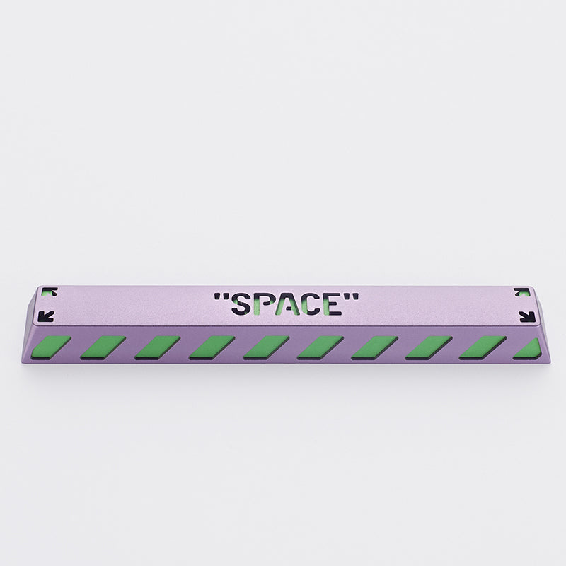 HolyOOPS x ZOMOPLUS CYBER PUNK Aluminum SPACE keycap Purple Green