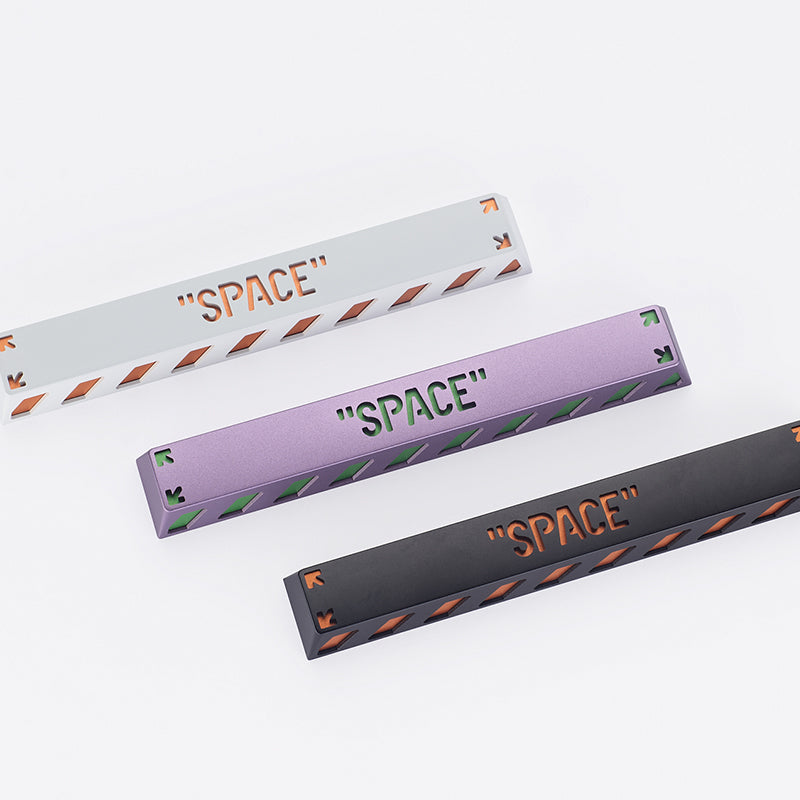 HolyOOPS x ZOMOPLUS CYBER PUNK Aluminum SPACE keycap Purple Green