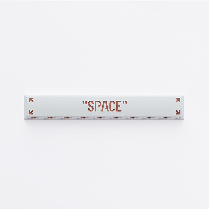 HolyOOPS x ZOMOPLUS CYBER PUNK Aluminum SPACE keycap White Orange