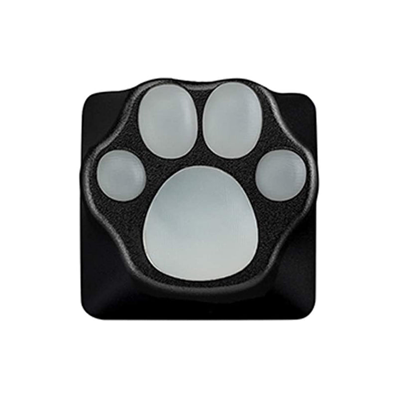 ZOMO PLUS Aluminum & Silicone Kitty Paw Artisan Keycap Black x Transparent