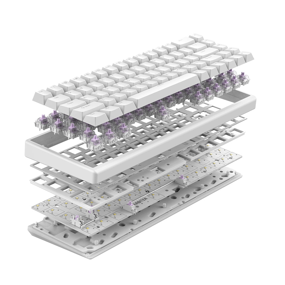 Arbiter Studio TENKO Polar 65 + HE Magnetic Gaming Keyboard Just White