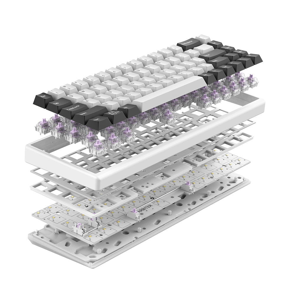 Arbiter Studio TENKO Polar 65 + HE Magnetic Gaming Keyboard White Panda