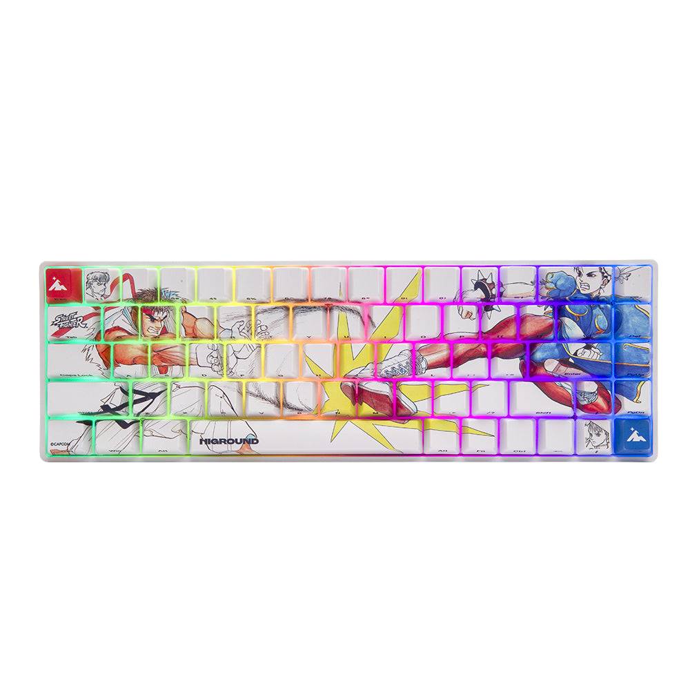 Higround SF x HG Basecamp 65 keyboard Ryu vs Chun-Li