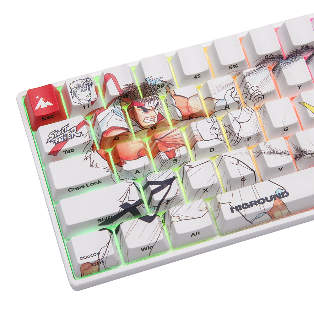 Higround SF x HG Basecamp 65 keyboard Ryu vs Chun-Li
