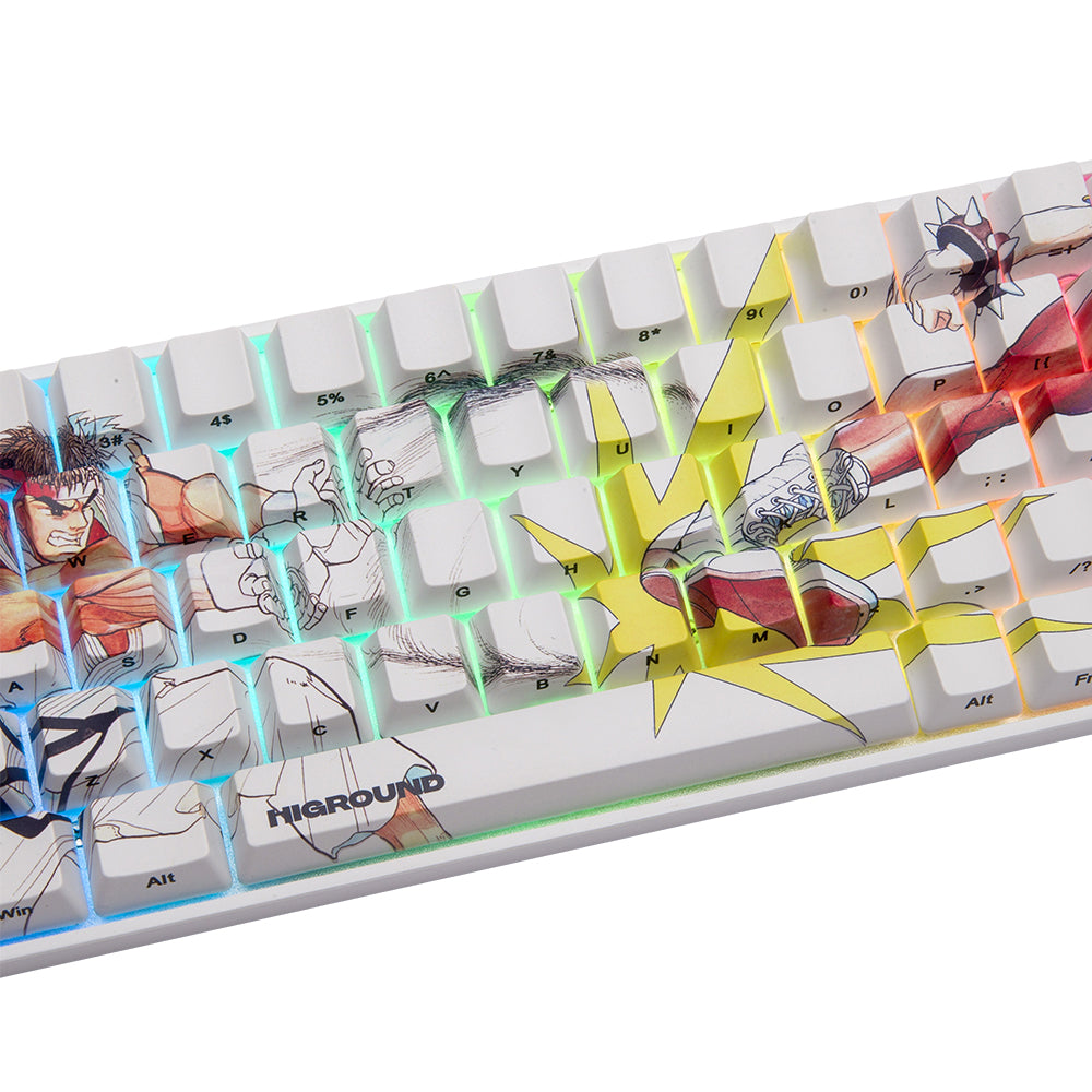Higround SF x HG Basecamp 65 keyboard Ryu vs Chun-Li