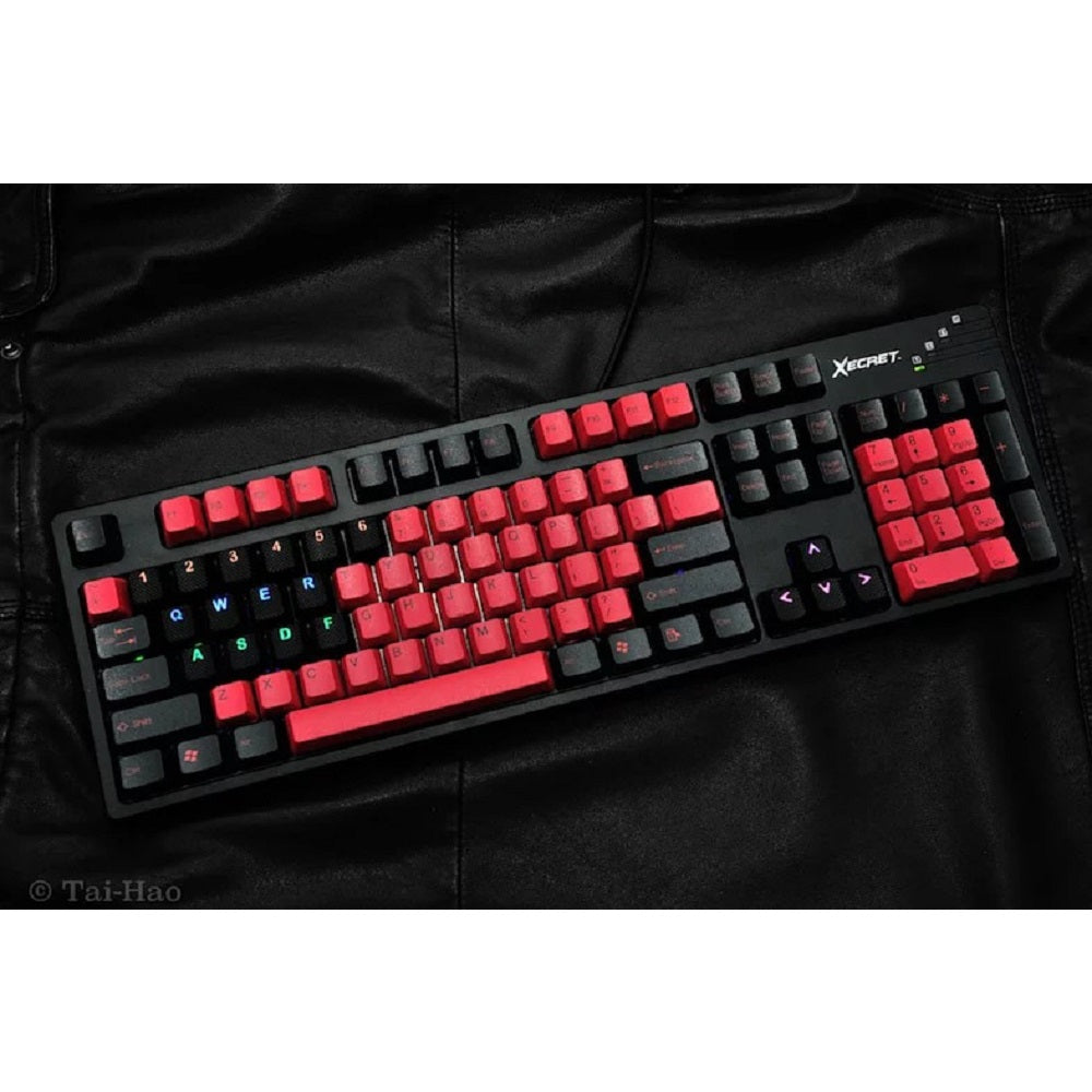 Tai-Hao Rubber Gaming Backlit Keycaps-18 keys/8 keys Black