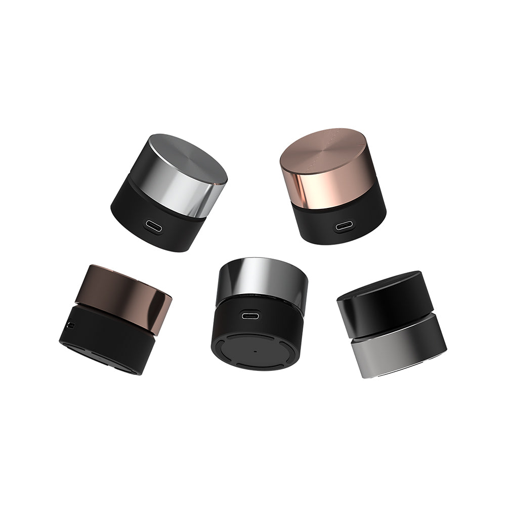 Binepad BNR1-V2 CNC Aluminum PC Knob Silver Knob Black Bottom