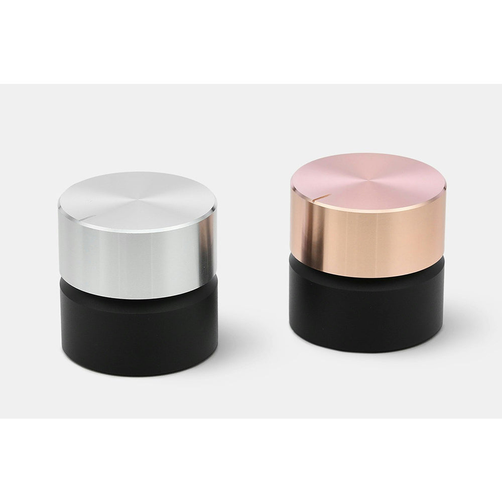 Binepad BNR1-V2 CNC Aluminum PC Knob Silver Knob Black Bottom