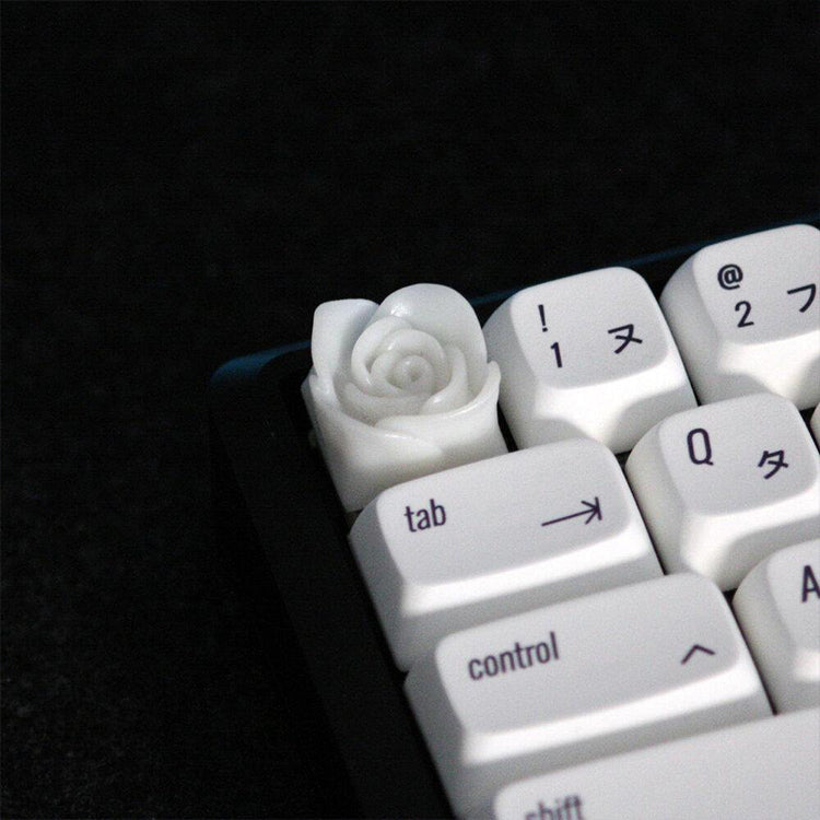 Capsmiths Rose Artisan Keycap (White)
