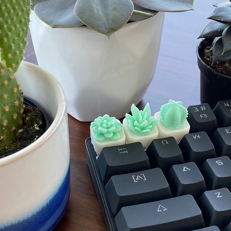 Capsmiths Succulent Echeveria Artisan Keycap (Mint)