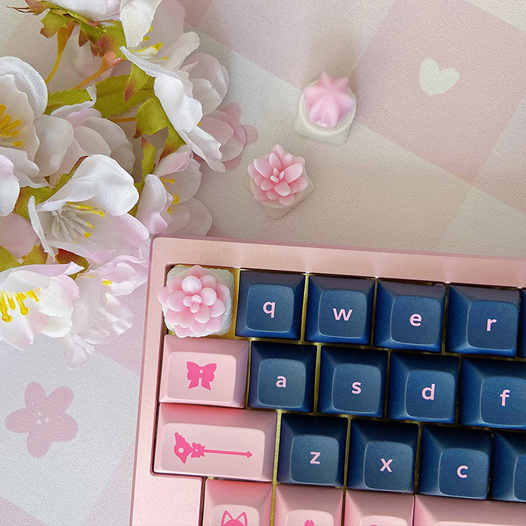 Capsmiths Succulent Echeveria Artisan Keycap (Sakura)