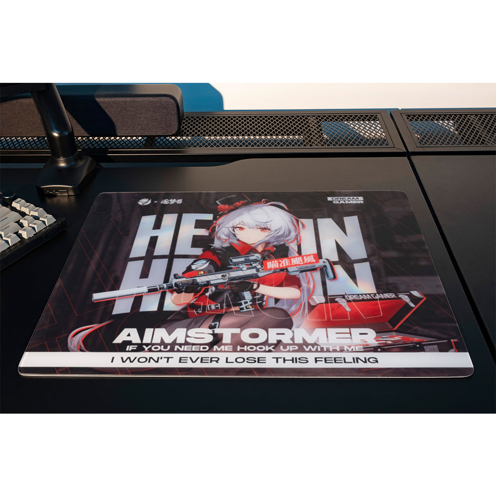Dream Gamer Float Glass Mousepad AIMSTORMER Dark [Cannot be bundled with other products]