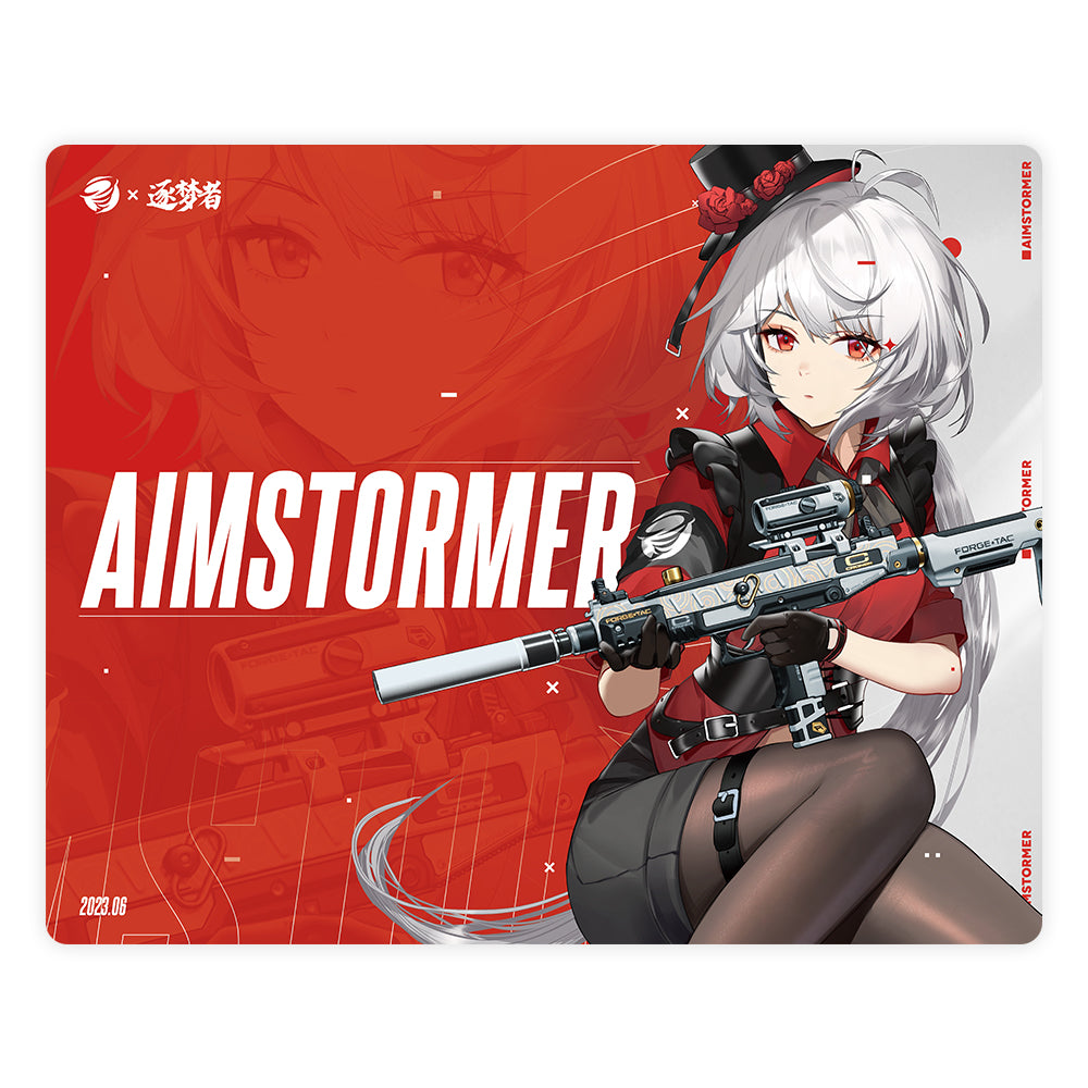Dream Gamer Float Glass Mousepad AIMSTORMER Red【他商品との同梱不可】
