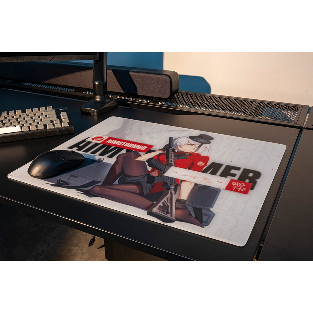 Dream Gamer Thunder Glass Mousepad AIMSTORMER Ash【他商品との同梱不可】