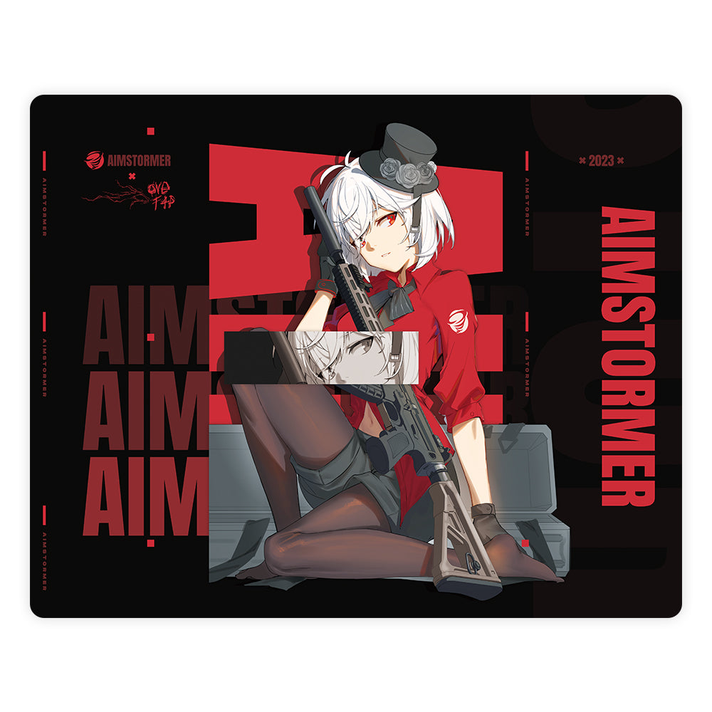 Dream Gamer Thunder Glass Mousepad AIMSTORMER Black【他商品との同梱不可】