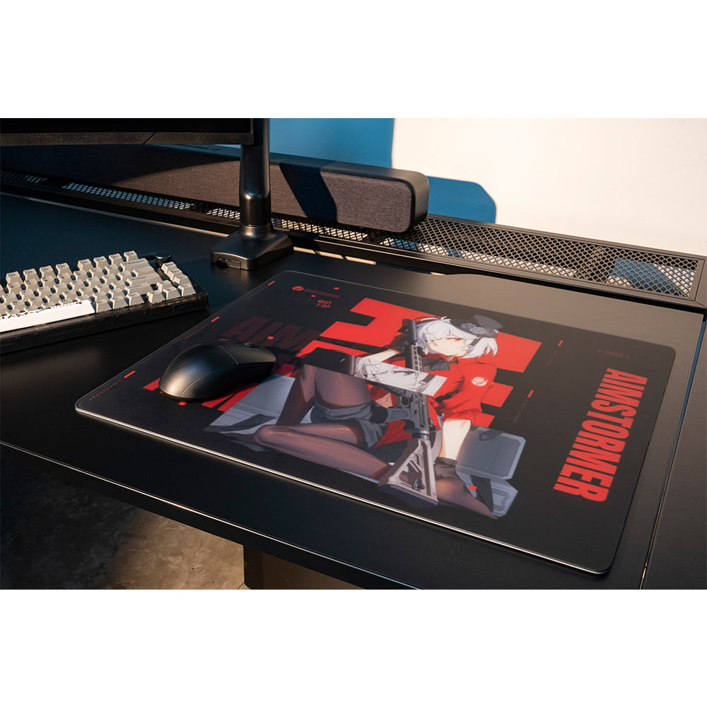 Dream Gamer Thunder Glass Mousepad AIMSTORMER Black【他商品との同梱不可】