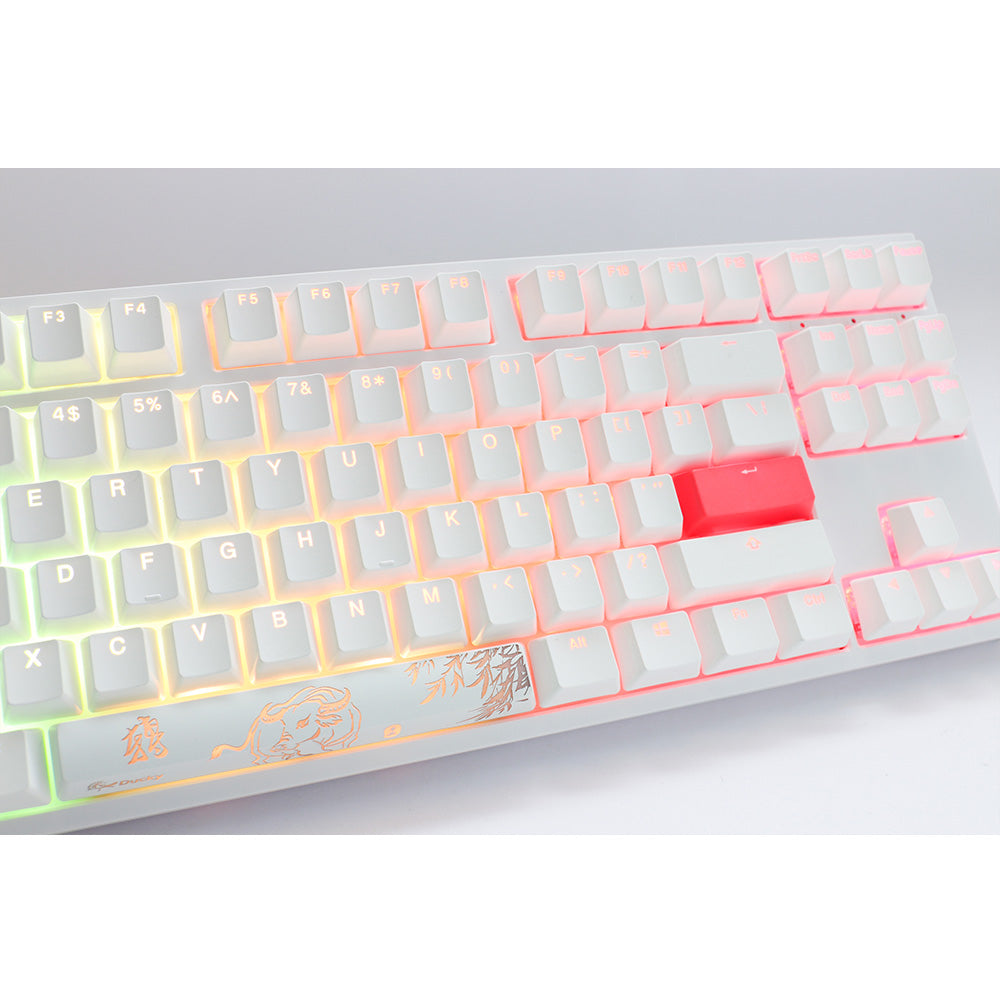 Ducky One 2 Pure White RGB TKL 80％ version