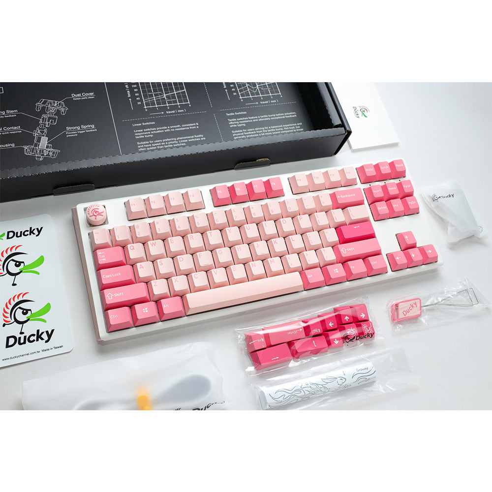 Ducky One 3 TKL size 80% keyboard Gossamer Pink