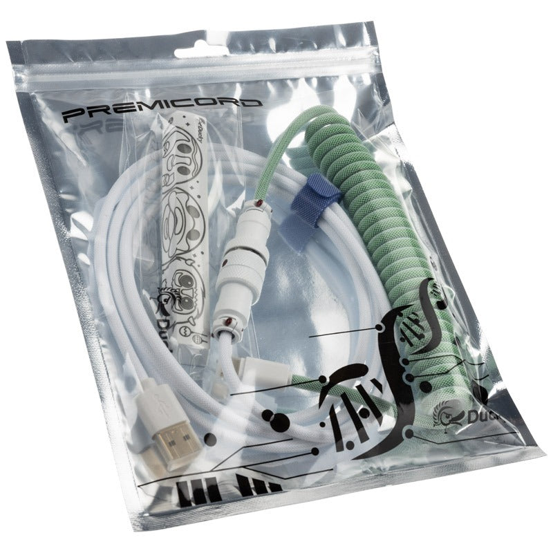 Ducky Premicord Custom Coiled USB Cable Merry Christmas Limited Edition