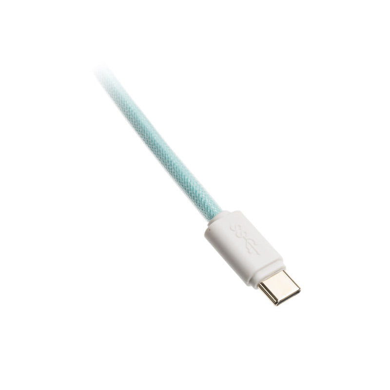 Ducky Premicord Custom Coiled USB Cable Frozen Llama
