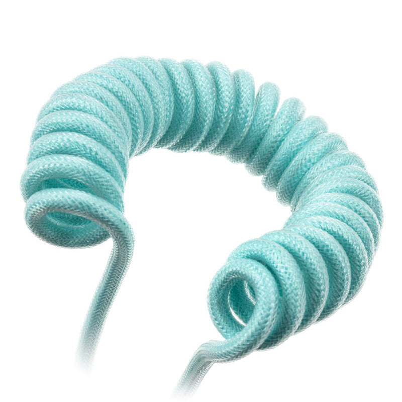 Ducky Premicord Custom Coiled USB Cable Frozen Llama