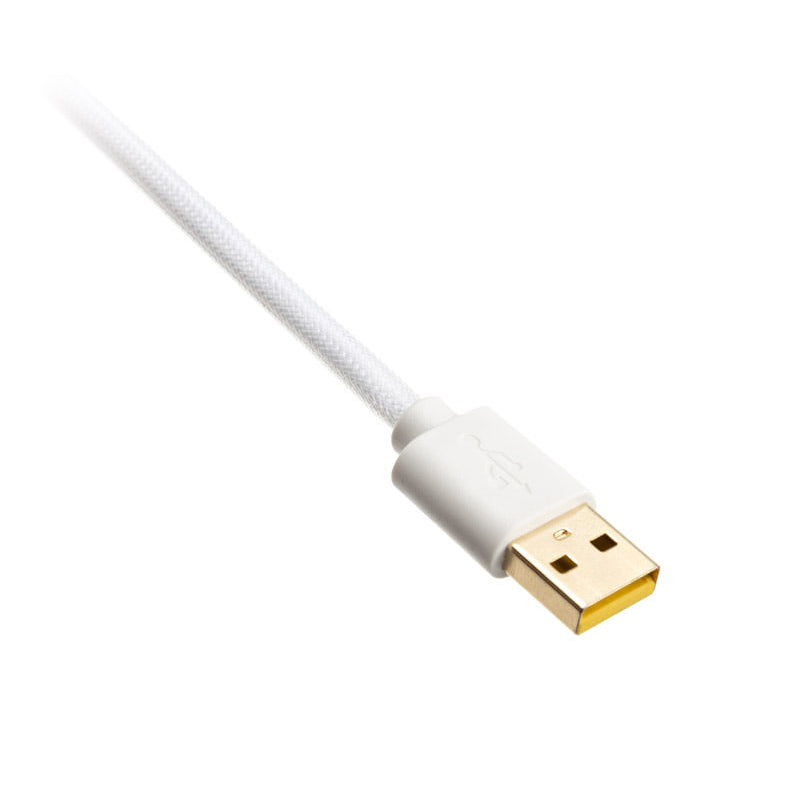 Ducky Premicord Custom Coiled USB Cable Pure White