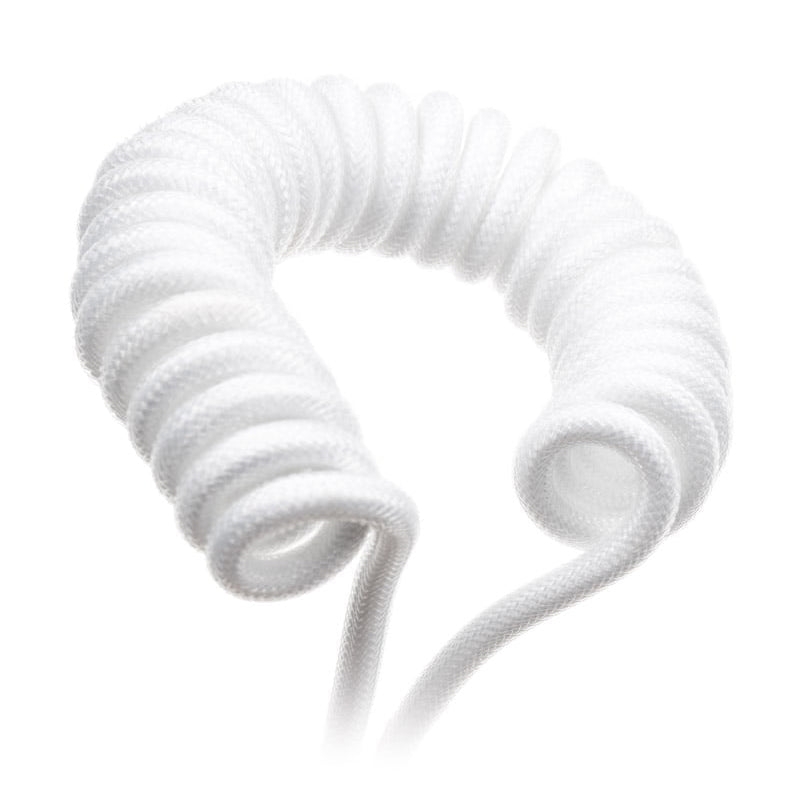 Ducky Premicord Custom Coiled USB Cable Pure White